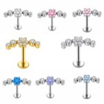 Piercing labret Titânio Cluter Flor /T209