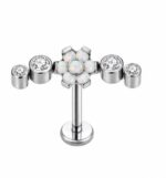 Piercing labret Titânio Cluter Flor /T209 - Imagem 8