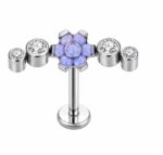 Piercing labret Titânio Cluter Flor /T209 - Imagem 7