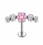Piercing labret Titânio Cluter Flor /T209 - Imagem 6