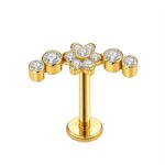 Piercing labret Titânio Cluter Flor /T209 - Imagem 5