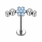 Piercing labret Titânio Cluter Flor /T209 - Imagem 2