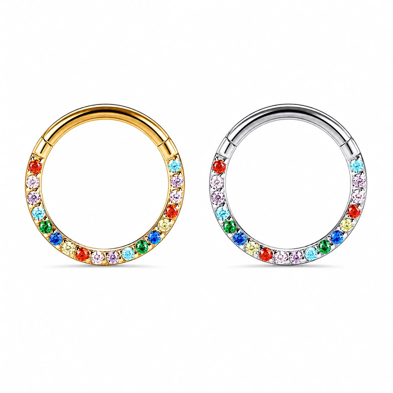 WhatsApp Image 2026-08-05 at 13.33.03 Piercing Argola Click Titânio Zircônia Colorida Frontal /T003 - Imagem 1