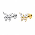 Piercing Labret Titânio Borboleta/T307