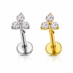 Piercing Labret Titânio Trinit Galho/T899