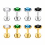 Piercing Labret Titânio Zircônia Oval/T647