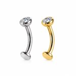 Piercing Banana Floating Titânio Zircônia/T980
