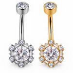 Piercing Banana Titânio com Zircônia/T973