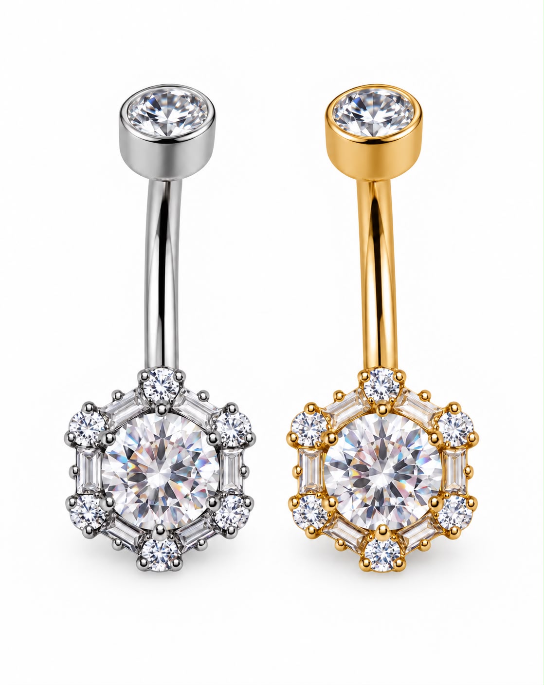 36302d4a-7818-407d-a933-6effbce3d887 Piercing Banana Titânio com Zircônia/T973 - Imagem 1
