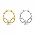 Piercing Argola Titânio Segmento Articulado Zircônia Cravejada/T982