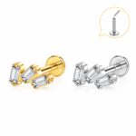Piercing Labret Titânio com  Zircônia Push Pin/T9987