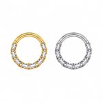 Piercing Argola Frontal com Zircônia/T981