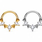 Piercing Argola Titânio Segmento Articulado Zircônia Cravejada/T991