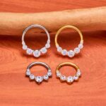 Piercing Argola Titânio Segmento Articulado Zircônia Cravejada/T988 - Imagem 2