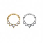 Piercing Argola Titânio Segmento Articulado Zircônia Cravejada/T988