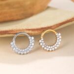 Piercing Argola Titânio Segmento Articulado Zircônia Cravejada/T985 - Imagem 2
